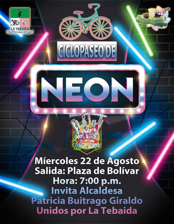 Fiestas de La Tebaida Ciclopaseo Neon