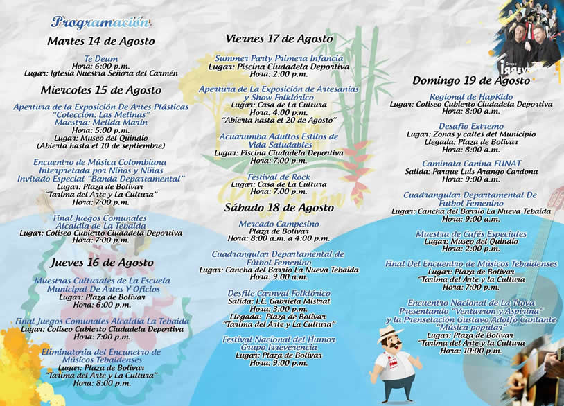 Fiestas de La Tebaida Programación Oficial 2018